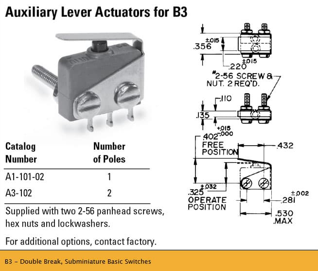 OTTO B3 Double Break Basic Switch Range
