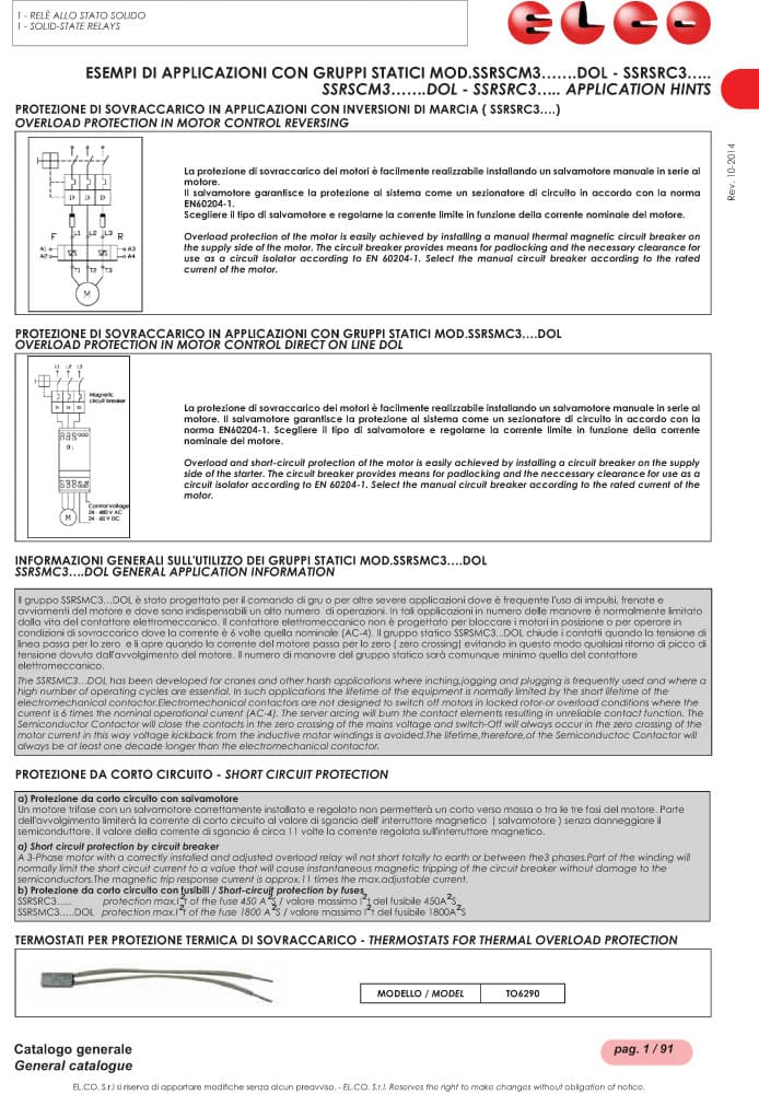Elco AC Semiconductor Reversing Contractors - SSRSRC3 Series