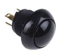 P9- 113122 -2 circuit, flush black Pushbutton Momentary action P9 series push