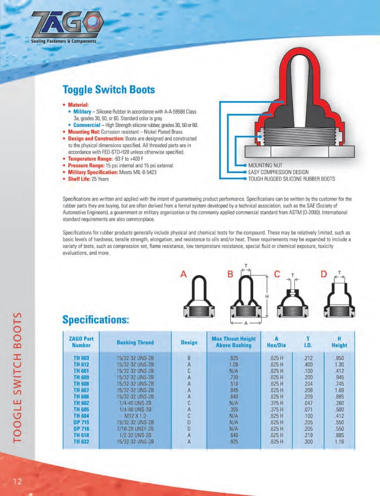 ZaGO Toggle Switch Boot Series