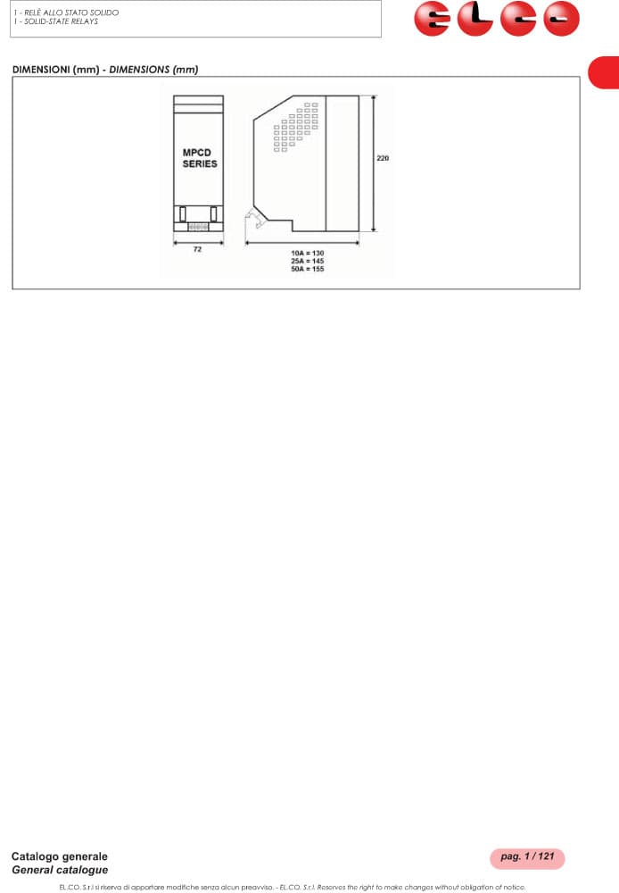 Elco Modular Power Controllers - MPCD Series