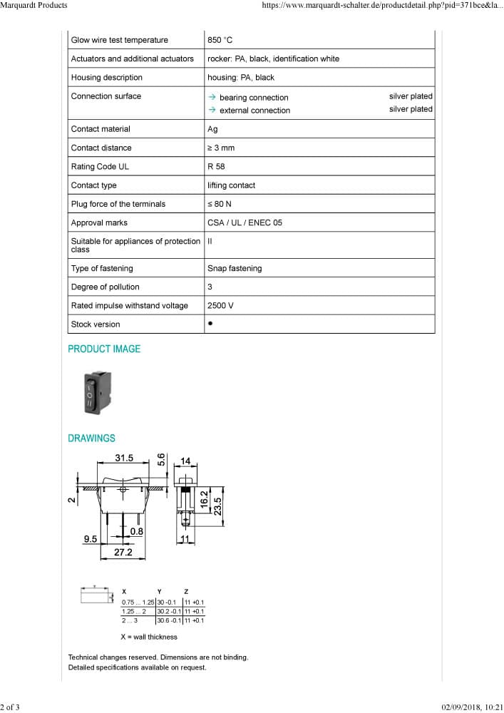 Marquardt Rocker Switches - Series 1830