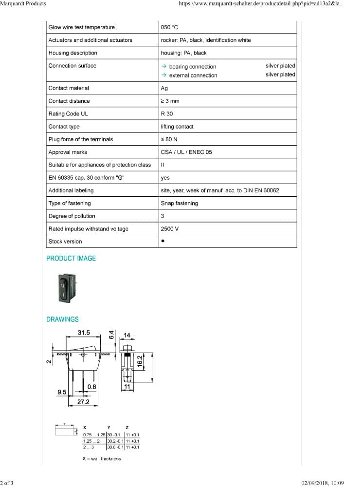 Marquardt Rocker Switches - Series 1830