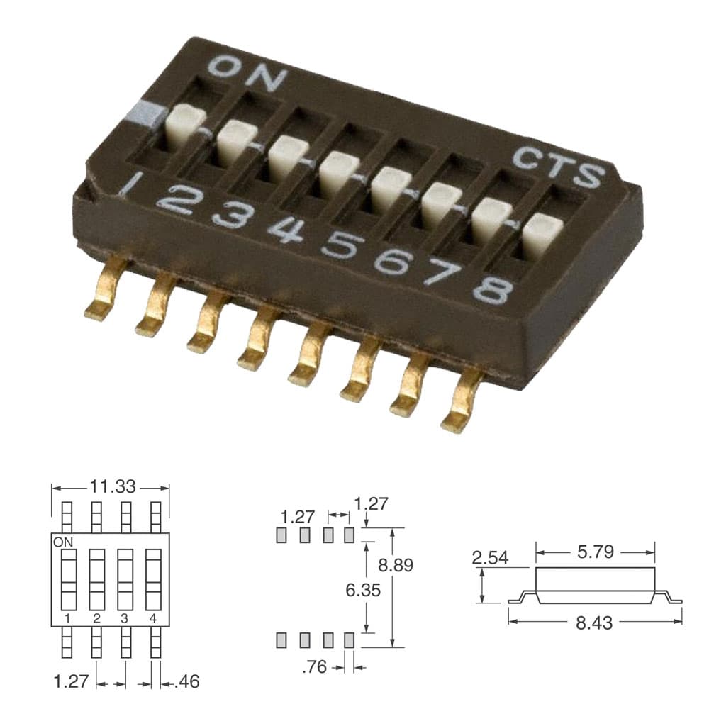 CTS Half Pitch Dip Switch 218 Series