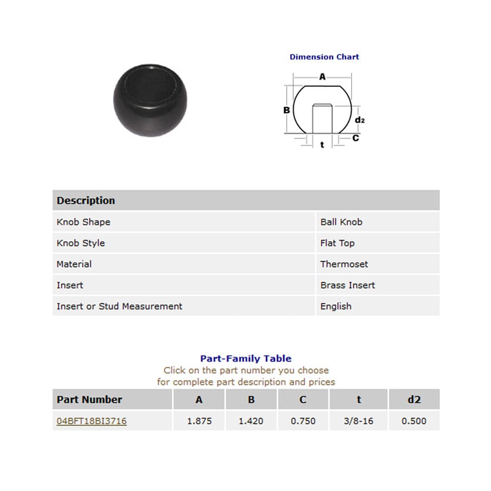 EHC Knobs - Control Knobs - Clamp Ball Knob Series