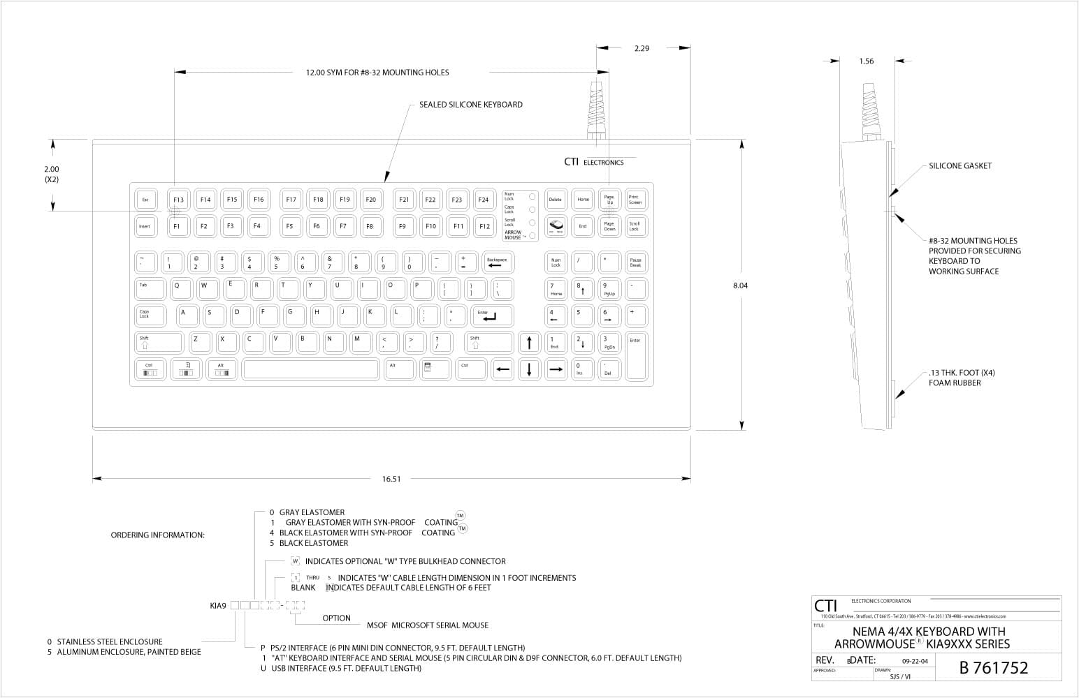 CTI Plug-n-Play Industrial Keyboard Range