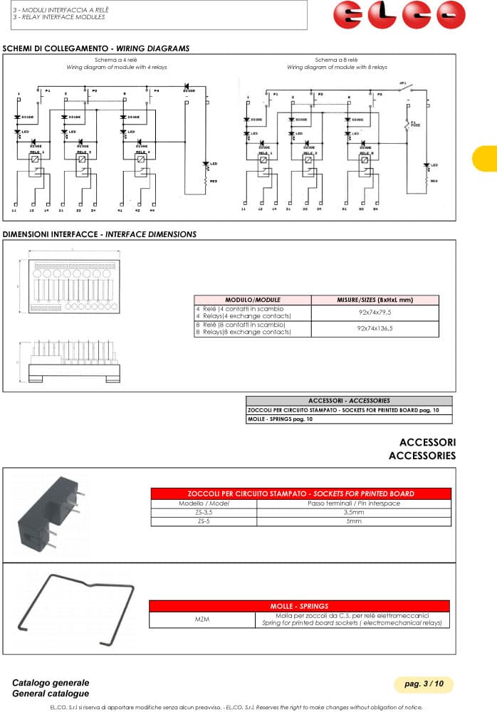 Elco Electromechanical Relay with Test Push Buttons - RM Series