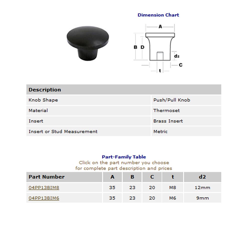 EHC Knobs - Control Knobs - Push Pull Knob Series