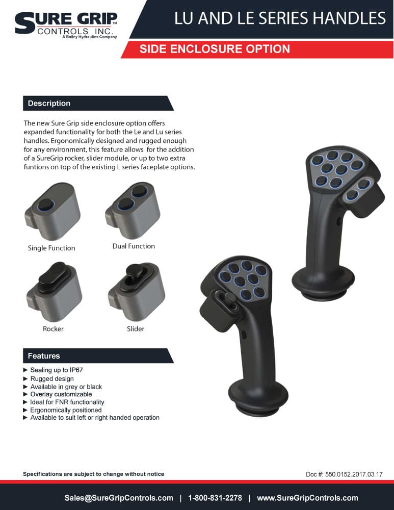 Sure Grip Joystick Side Enclosures