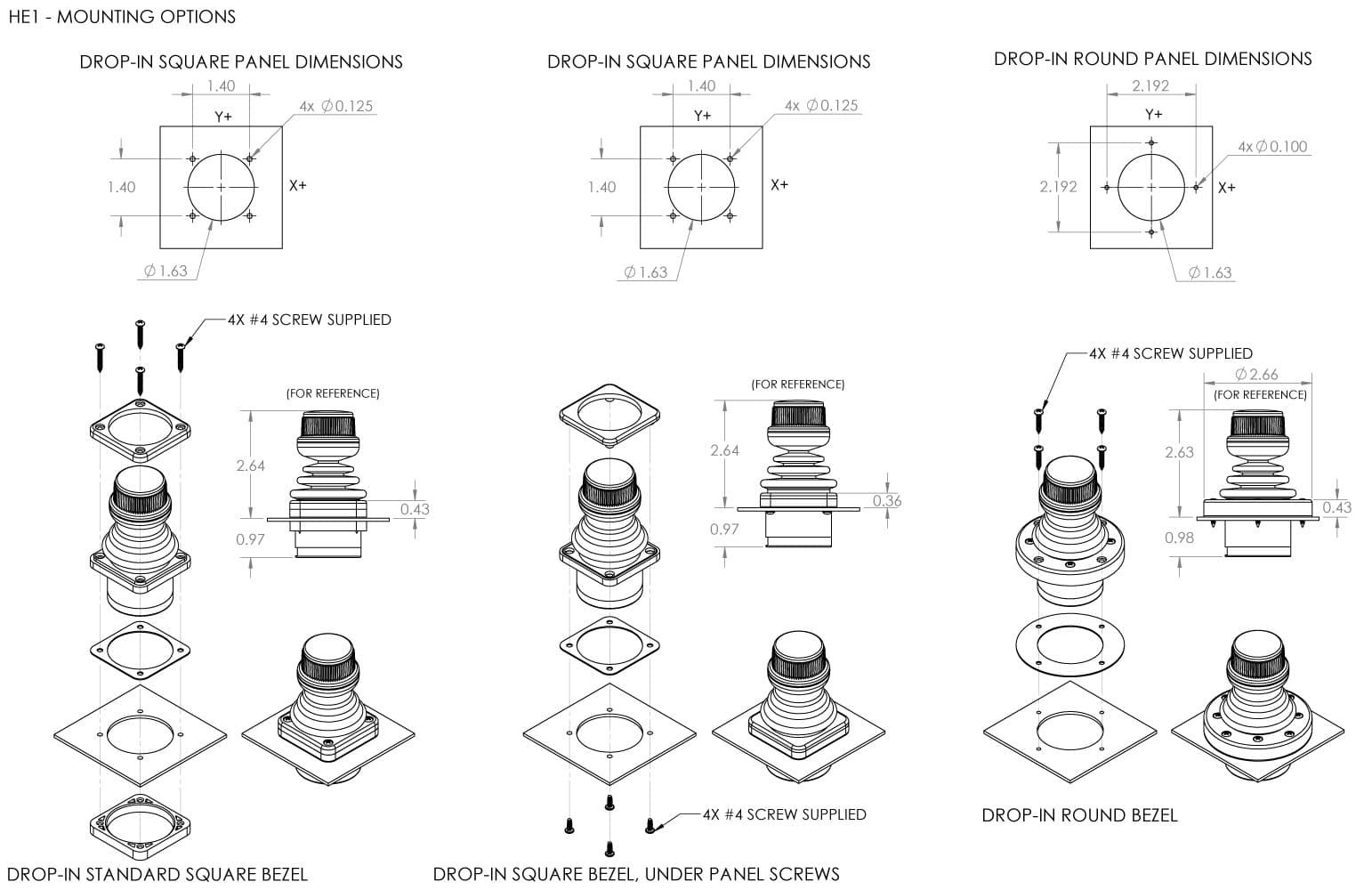 Ruffy HE1 Fingertip Hall Effect Joystick 2 Axis Range