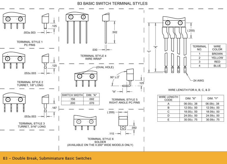 OTTO B3 Double Break Basic Switch Range