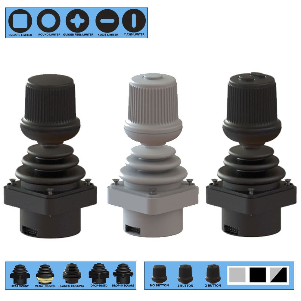Ruffy HE2 Fingertip Hall Effect Joystick 3 Axis Range