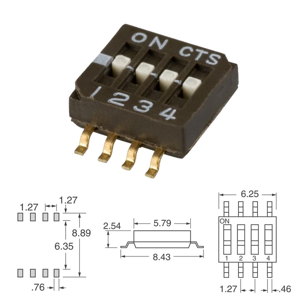 CTS Half Pitch Dip Switch 218 Series