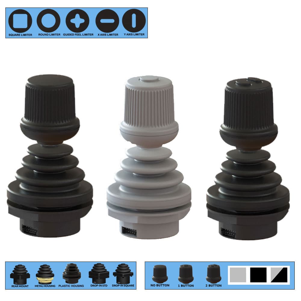 Ruffy HE2 Fingertip Hall Effect Joystick 3 Axis Range